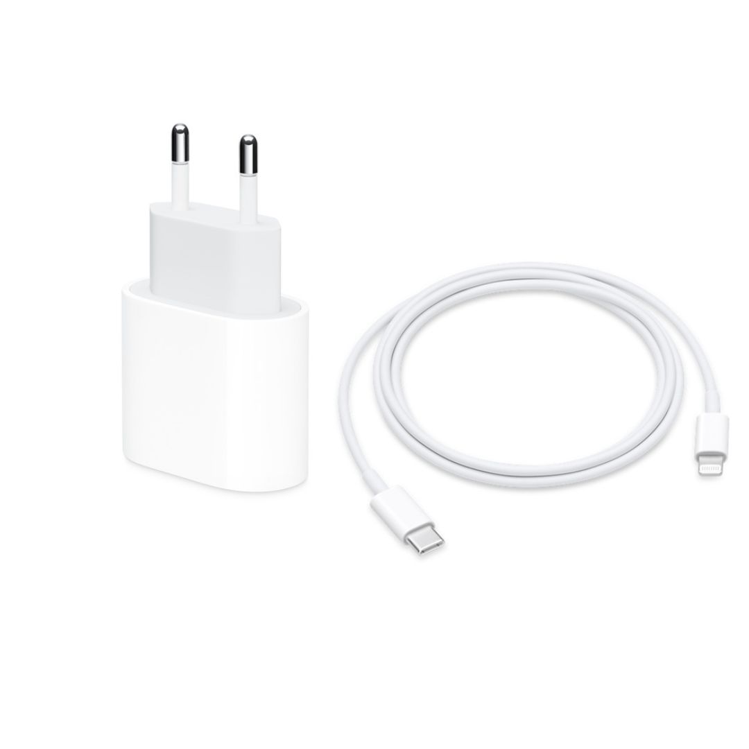 Carregador USB-C e cabo lightning